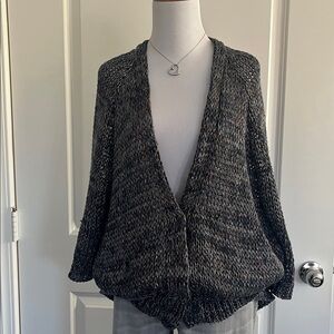 Brunello Cucinelli Linen & Hemp Open-Knit Cardigan w/ Metallic Shimmer